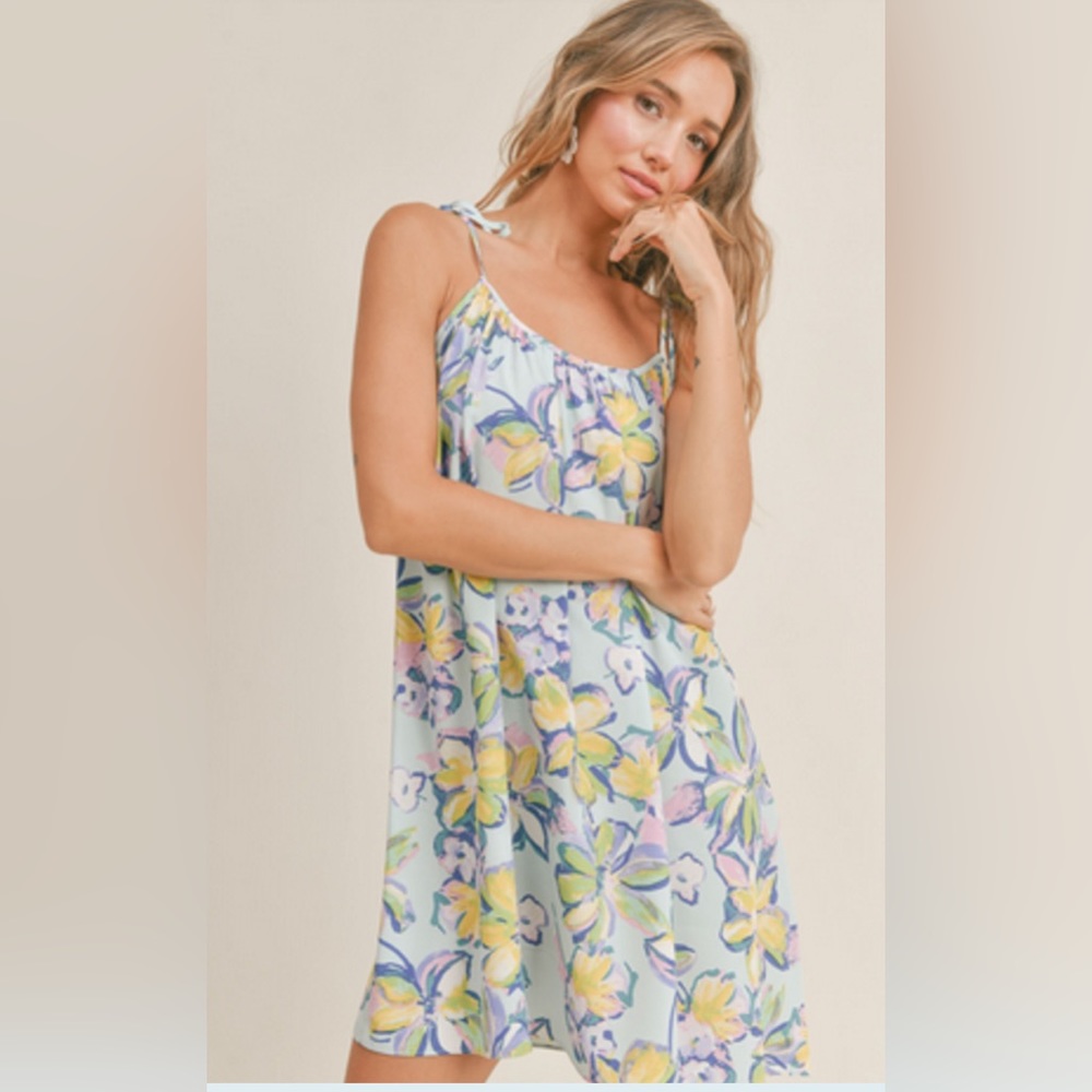 SADIE & SAGE floral mini dress or beach/pool cover up NWT